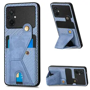 Sarung ponsel kulit Pu kustom dengan kantung sarung untuk POCO F3 F5 C31 M3 M4 M5 M5S Pro 5G X3 GT NFC