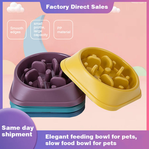 Comedero Lento Antiasfixia para Perro, Cuenco de Plástico Antideslizante, Suministros para Mascotas, Plato de Comida para Perro de Tamaño Pequeño, 1 Unidad - Product Image 5