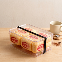 Boîte à gâteau en plastique transparente, pliable, pour dessert d'anniversaire, mariage, pâtisserie, emballage cadeau