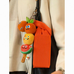 Sac bandoulière portable pour smartphone, mini pochette accessoire, en polyester rayé ou uni, style Ins - Product Image 2