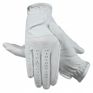 Guantes deportivos de equitación unisex adecuados para todas las estaciones transpirables de cuero marrón con estampado de logotipo personalizado - Product Image 1