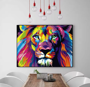 Tableaux imprimés sur toile d'animaux graffiti Lion Éléphant, <span class=keywords><strong>Art</strong></span> <span class=keywords><strong>Pop</strong></span>, pour salon - Product Image 5