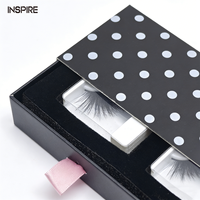 Boîte à cils vide en gros, emballage personnalisé pour cils, boîte en papier à tiroir à marque privée pour entreprises