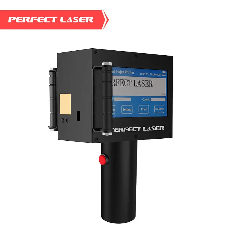 Hoàn Hảo Laser Mini Xách Tay Chữ Cái Tiếng Anh/Số/Ngày/Logo/QR Mã Vạch Máy In Thẻ PVC Máy In Cầm Tay