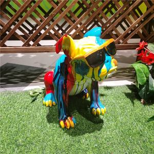 Escultura de resina de perro tipo buggy, escultura de perro <span class=keywords><strong>Bulldog</strong></span> de tamaño real para Decoración - Product Image 6
