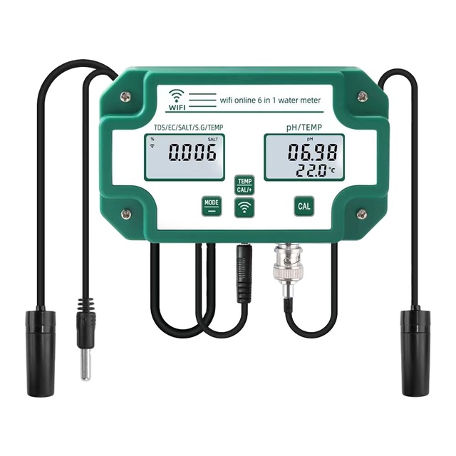Water Quality Tester Six in One PH/TDS/EC/SG/TEMP Multi-function WIFI Intelligent Detection