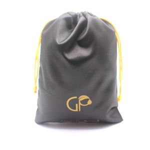 Sacs d'emballage en satin personnalisés avec logo pour perruques, pochettes à cordon, sacs anti-poussière, sacs en satin pour cheveux - Product Image 1