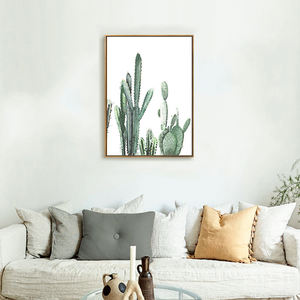 Hualun professionnel hôtel oeuvres fabricant vente chaude Cactus oeuvre plante succulente peinture toile mur Art - Product Image 2
