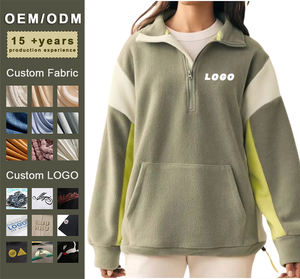 <span class=keywords><strong>Felpa</strong></span> <span class=keywords><strong>con</strong></span> collo a mezza Zip personalizzata in tinta <span class=keywords><strong>verde</strong></span> <span class=keywords><strong>con</strong></span> giacca in pile polare da <span class=keywords><strong>donna</strong></span> <span class=keywords><strong>felpa</strong></span> <span class=keywords><strong>con</strong></span> collo in piedi - Product Image 1