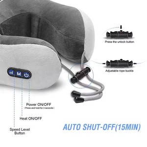 Produits de résolution de problèmes en usine OEM Coussins électriques pour le cou en forme de U avec chaleur du cou Oreiller de massage infrarouge shiatsu - Product Image 5