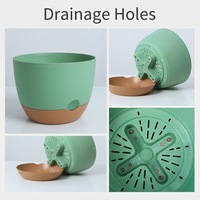 Pots de jardin auto-arrosants, jardinières suspendues avec système de drainage, pots à fleurs en plastique pour plantes d'intérieur et d'extérieur