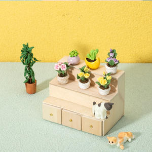 1:12 DIY juguete estilo casa de muñecas escena en miniatura con caja de dulces y vitrina de madera Mini muebles modelo de alta calidad - Product Image 2