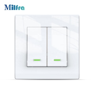 Oem ODM EU EK 86*86 Mét Trắng nhựa <span class=keywords><strong>Wifi</strong></span> chuyển đổi thông minh push button chuyển làm việc với Google trợ lý Alexa Đối với trang chủ - Product Image 3
