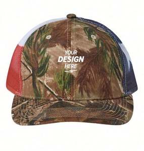 Casquette personnalisée à 5 panneaux en maille style hip-hop avec logo brodé imprimé numériquement pour l'extérieur - Product Image 1