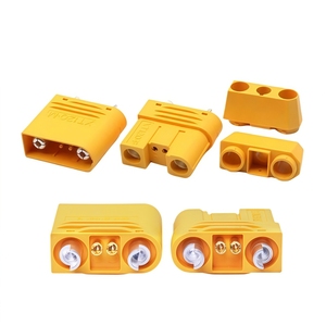 Conector Amass XT120(2+2)-M/F de 60A de Alta Corriente, de Latón, de 4 Pines con Pines de Señal para Drones Agrícolas y Baterías LiPo - Product Image 1