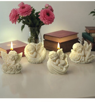 Nouvelles Idées : Moule en Silicone pour Bougie d'Aromathérapie Rose Ange, Modèle de Pierre Diffuseur Ange en Forme de Coquille