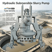 Pompe à boue submersible hydraulique industrielle à haute teneur en solides pour le dragage portuaire et la remise en état des terres