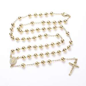 Vòng cổ Mặt dây chuyền Thánh Giuda Đức Mẹ Maria mạ vàng 14k, trang sức mạ vàng cao cấp bán buôn CM Jewelry, khuyến mãi nóng - Product Image 3