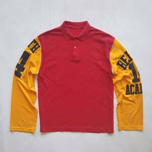 Polo à manches longues personnalisé pour hommes Polos en polyester Impression bouffante Polos respirants - Product Image 1