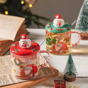 New Santa Claus <b>Christmas</b> Cups Heat Resistant <b>Glass</b> Cup <b>Christmas</b> <b>Mug</b> <b>Christmas</b> Gifts - Product Image 2