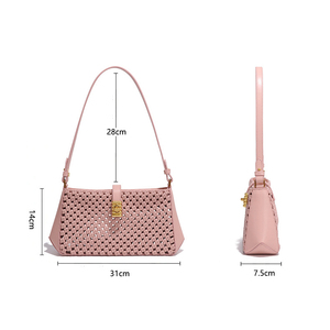 Borsa a Spalla da Donna di Lusso alla Moda 2026 con Cerniera Singola, Design Scavato, in PU, Accessorio Elegante BADI - Product Image 3