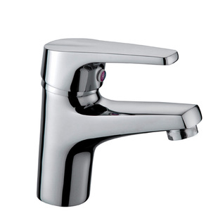 Grifo monomando para lavabo, cromado, de un solo orificio, montado en el encimera, con válvula de cerámica - Product Image 1