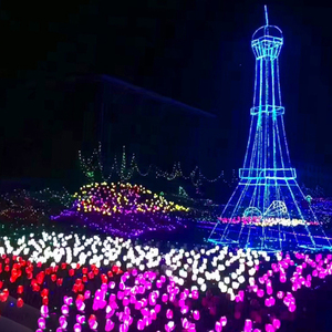 Outdoor Park Resort Tessuto Della Decorazione Artificiale del Fiore della Rosa Led Luci Di Natale - Product Image 3