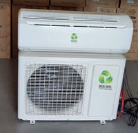 Climatiseur hybride extérieur OEM solaire photovoltaïque DC/AC R32 9~24KBTU 1500W avec panneau solaire domestique 100% énergie solaire pour le chauffage des locaux