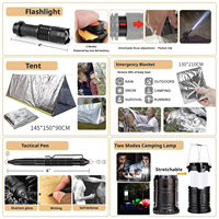 Kit de survie tout-en-un, équipement tactique d'urgence professionnel avec pochette Molle pour le camping en plein air, la randonnée, la chasse, trousse de premiers soins