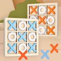 Jeu d'échecs éducatif Tic Tac Toe Board en bois XO