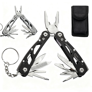 Herramienta Multiusos de Acero Inoxidable, Destornillador, Mini Alicates Portátiles Plegables de Bolsillo con Llavero - Product Image 1