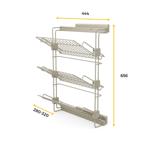 Scarpiera estraibile 7112649 EMUCA per armadi in pietra colore acciaio 1pc-per cabina armadio Design Hack - Product Image 2