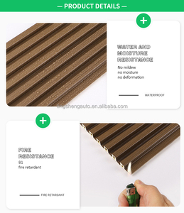 WPC tường bảng điều khiển trang trí nội thất rãnh tường Bảng điều khiển WPC tuyệt vời Tường Bảng Gỗ nhựa composite vật liệu xây dựng - Product Image 3