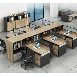 丽宇现代设计办公家具书桌可加入多座使用员工桌