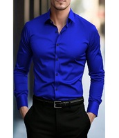 Conjunto de camisa y pantalón formal para hombre, traje de negocios de manga larga para oficina, uniforme suave, transpirable y ligero para primavera y verano