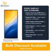 Remplacement pour l'écran OLED du Samsung Galaxy S23 Ultra 5G, assemblage d'écran original + verre remplaçable, qualité A