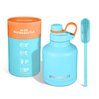 Bouteille d'eau en acier inoxydable de 32 oz avec revêtement en cuivre, contrôle de la température, anti-fuite, pour le sport et les activités de plein air, logo personnalisé