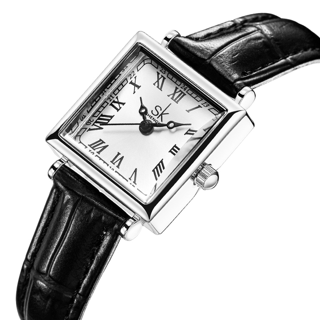SK Hot-Selling Luxury Quartz Square Case Waterproof Watch Alloy Band Fashion Vintage Style for Women in Stock