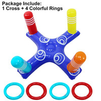 Jeu de Lancer Gonflable Jouets de Piscine Luau Articles de Fête Jeu d'Intérieur et d'Extérieur pour Enfants Adultes Ensemble d'Été