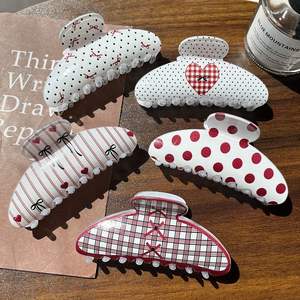 Nouvelles pinces à cheveux avec motifs imprimés populaires, pinces requins haut de gamme, accessoires pour cheveux - Product Image 1