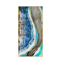 Peinture décorative moderne abstraite en cristal et porcelaine dorée avec diamants, art mural de luxe, nature morte, décoration intérieure pour salon