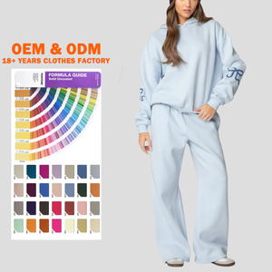 ชุดเซ็ตเสื้อฮู้ดดี้และกางเกงทรงหลวมโอเวอร์ไซส์ ผ้าฝ้าย น้ำหนัก 430 กรัม คอลเลคชั่นใหม่ ฤดูใบไม้ร่วง-ฤดูหนาว สำหรับทุกเพศ - Product Image 1