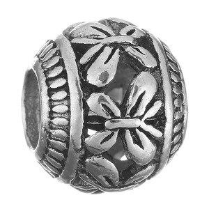 Perles creuses en alliage électroplaqué, accessoires de bracelet DIY, perles d'espacement à grand trou - Product Image 3