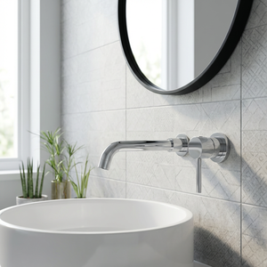 Miscelatore per lavabo a parete con maniglia singola Miscelatore per lavabo a leva singola Rubinetti per bagno con bocca lunga - Product Image 1