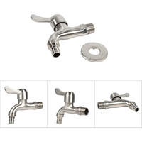 Robinet de jardin Bibcocks, robinet mural chromé, robinet de jardin extérieur, robinet de salle de bain, robinet utilitaire pour la lessive