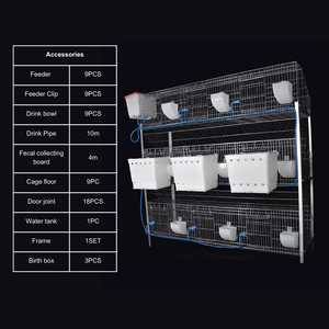 Hot bán 9 tế bào với đôi chăn nuôi hộp Thỏ lồng - Product Image 6
