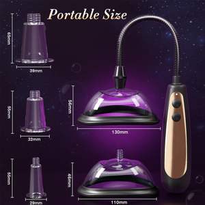 Dildoバイブレーター女性用セックスおもちゃDildosカップルレズビアンプッシーポンプ大人用乳首ポンプ玩具3-In-1女性玩具自動真空Cl - Product Image 2