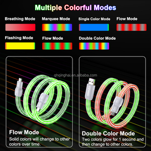 Núcleos de alambre de cobre puro LED <span class=keywords><strong>Cable</strong></span> de carga rápida USB tipo C 1M 12V 5A 65W 100W Tipo C <span class=keywords><strong>Cable</strong></span> <span class=keywords><strong>Iphone</strong></span> Silicona 66W Adaptador de silicona - Product Image 4