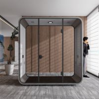 Cabine de réunion privée en forme d'arc pour 4 à 6 personnes, cabine insonorisée mobile, boîte acoustique silencieuse, bureau acoustique, pod acoustique