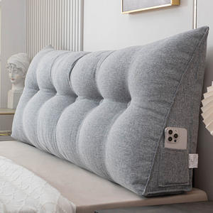 Cuscino con zeppa matrimoniale con testiera triangolare letto lettura dello schienale supporto lungo cuscino con copertura rimovibile per dormitorio - Product Image 1